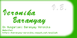 veronika baranyay business card